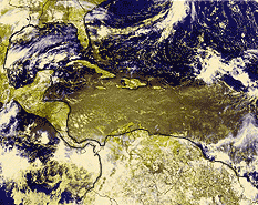 African dust over Caribbean