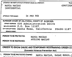 Temporary Restraining Order