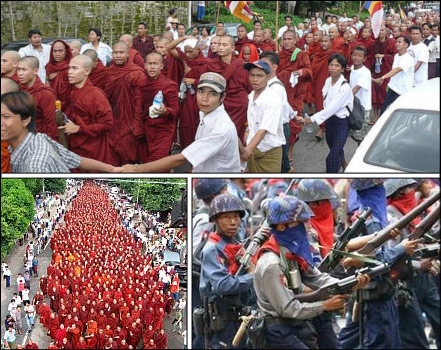Burma protests