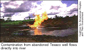 Burning oil well