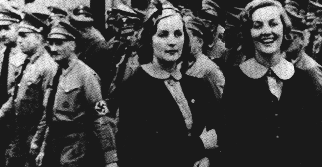 Unity and Diana with Nazi Troops